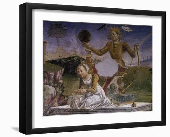 Apollo and Aurora, Detail from Triumph of Apollo, Scene from Month of May, Ca 1470-Francesco del Cossa-Framed Giclee Print