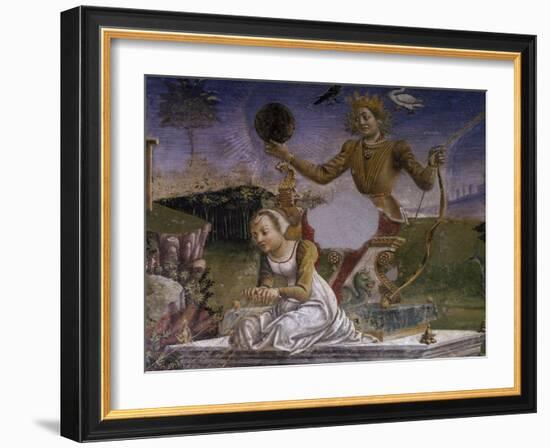 Apollo and Aurora, Detail from Triumph of Apollo, Scene from Month of May, Ca 1470-Francesco del Cossa-Framed Giclee Print