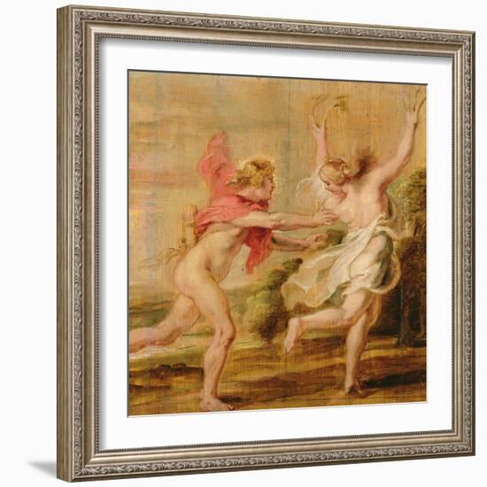 Apollo and Daphne, C.1636-Peter Paul Rubens-Framed Giclee Print