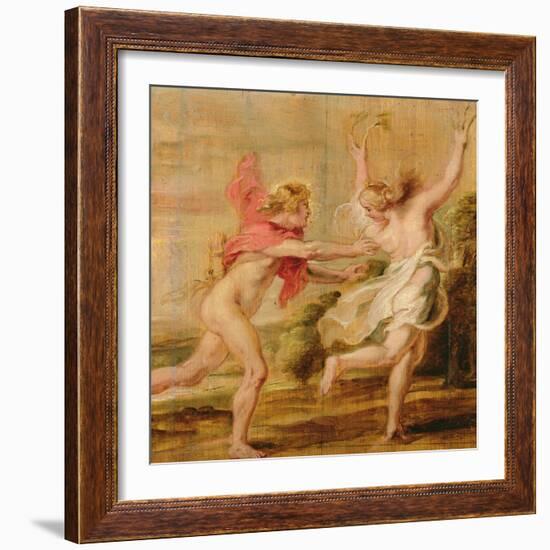 Apollo and Daphne, C.1636-Peter Paul Rubens-Framed Giclee Print