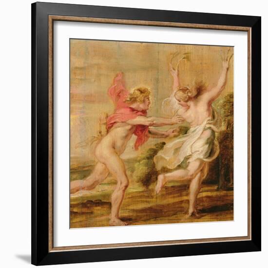 Apollo and Daphne, C.1636-Peter Paul Rubens-Framed Giclee Print