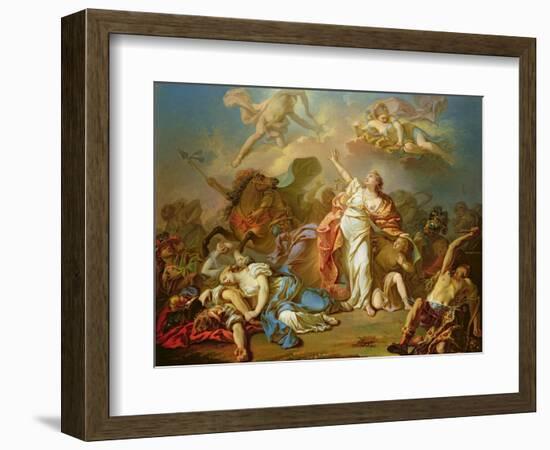 Apollo and Diana Attacking the Children of Niobe-Jacques-Louis David-Framed Giclee Print