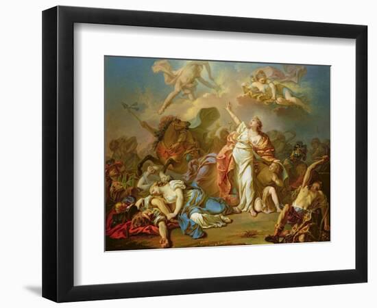 Apollo and Diana Attacking the Children of Niobe-Jacques-Louis David-Framed Giclee Print