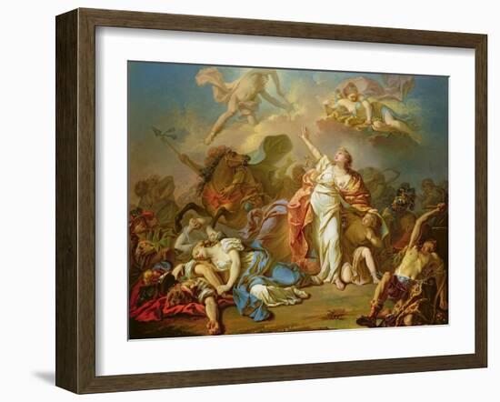 Apollo and Diana Attacking the Children of Niobe-Jacques-Louis David-Framed Giclee Print