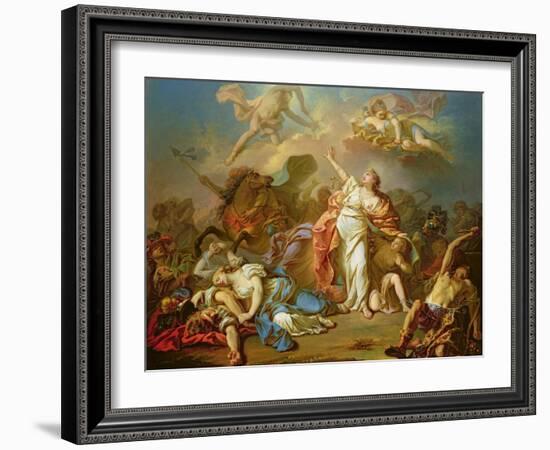 Apollo and Diana Attacking the Children of Niobe-Jacques-Louis David-Framed Giclee Print