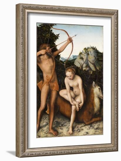 Apollo and Diana, Ca 1530-Lucas Cranach the Elder-Framed Giclee Print