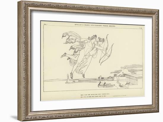 Apollo and Diana Discharging their Arrows-John Flaxman-Framed Giclee Print