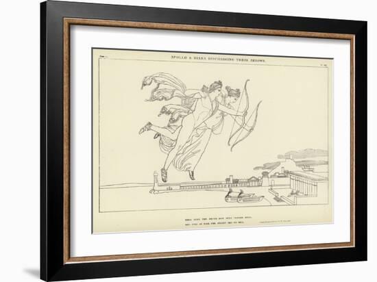 Apollo and Diana Discharging their Arrows-John Flaxman-Framed Giclee Print