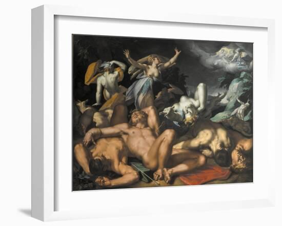 Apollo and Diana Punishing Niobe by Killing her Children, 1591-Abraham Bloemaert-Framed Giclee Print