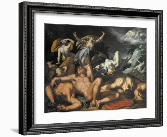 Apollo and Diana Punishing Niobe by Killing her Children, 1591-Abraham Bloemaert-Framed Giclee Print