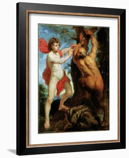 Apollo and Marsyas, 17th Century-Peter Paul Rubens-Framed Giclee Print