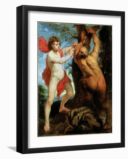 Apollo and Marsyas, 17th Century-Peter Paul Rubens-Framed Giclee Print