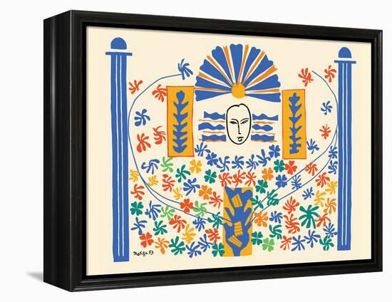 Apollo (Apollon) - Artist Model for a Ceramic Tile Mural - Vintage Illustration, 1953-Henri Matisse-Framed Stretched Canvas