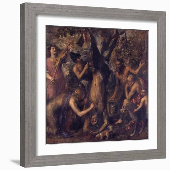 Apollo Bestraft Marsyas-Titian (Tiziano Vecelli)-Framed Giclee Print