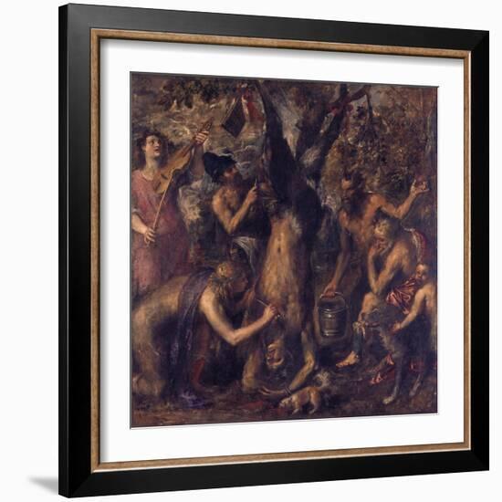 Apollo Bestraft Marsyas-Titian (Tiziano Vecelli)-Framed Giclee Print