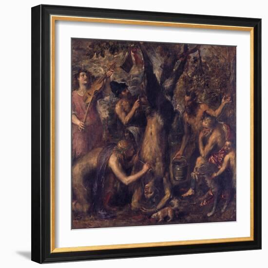 Apollo Bestraft Marsyas-Titian (Tiziano Vecelli)-Framed Giclee Print