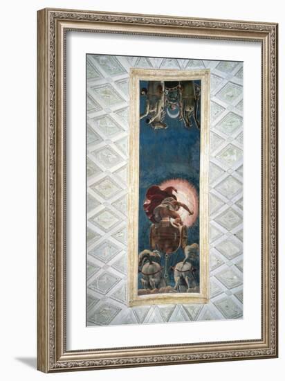 Apollo Driving the Chariot of the Sun, Ceiling Decoration in the Camera Del Sole, 1527-Giulio Romano-Framed Giclee Print