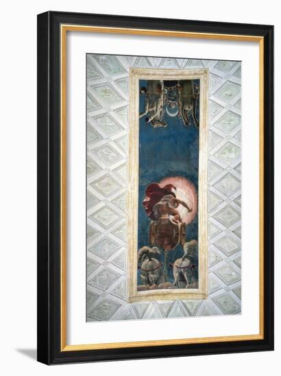 Apollo Driving the Chariot of the Sun, Ceiling Decoration in the Camera Del Sole, 1527-Giulio Romano-Framed Giclee Print