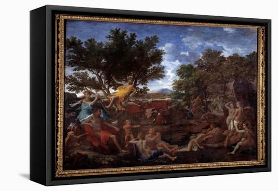 Apollo in Love with Daphne, 1664 (Oil on Canvas)-Nicolas Poussin-Framed Premier Image Canvas