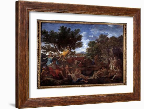 Apollo in Love with Daphne, 1664 (Oil on Canvas)-Nicolas Poussin-Framed Giclee Print