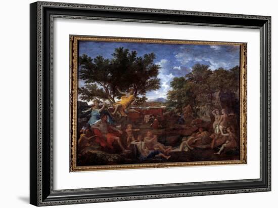 Apollo in Love with Daphne, 1664 (Oil on Canvas)-Nicolas Poussin-Framed Giclee Print