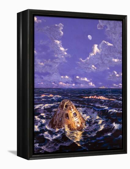 Apollo Mission Splashdown-Chris Butler-Framed Premier Image Canvas