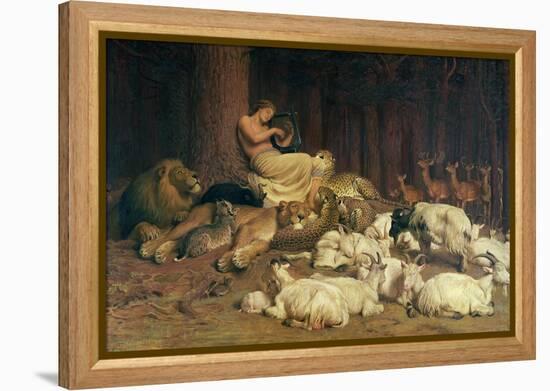 Apollo Playing the Lute-Briton Rivière-Framed Premier Image Canvas