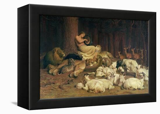 Apollo Playing the Lute-Briton Rivière-Framed Premier Image Canvas