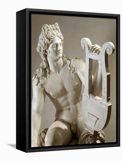 Apollo Playing the Zither, Marble, 1st century AD-null-Framed Premier Image Canvas