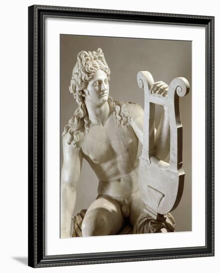 Apollo Playing the Zither, Marble, 1st century AD-null-Framed Photographic Print