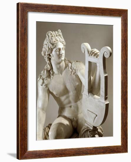 Apollo Playing the Zither, Marble, 1st century AD-null-Framed Photographic Print