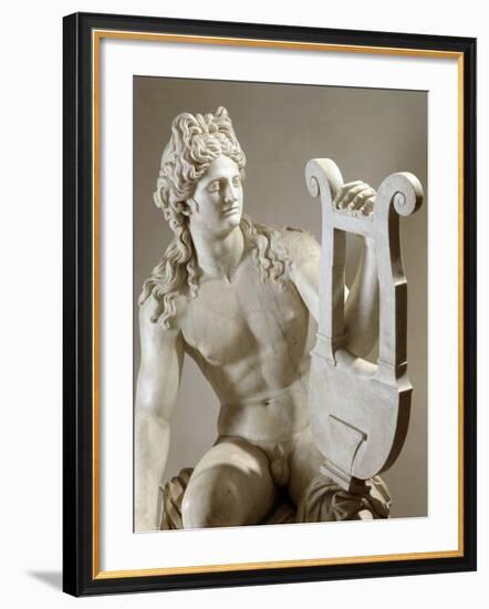 Apollo Playing the Zither, Marble, 1st century AD-null-Framed Photographic Print