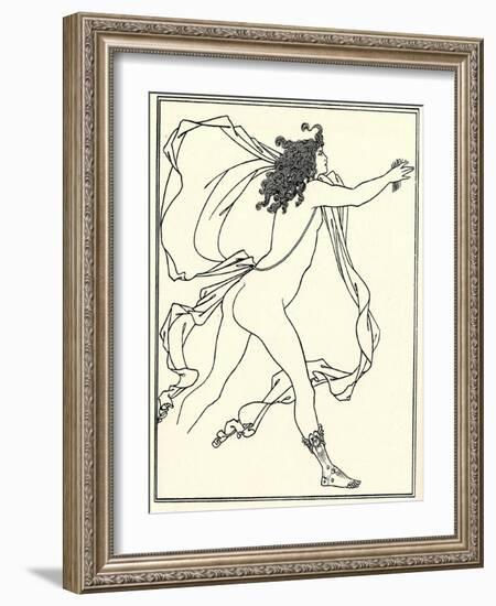 Apollo Pursuing Daphne, 1896-Aubrey Beardsley-Framed Giclee Print