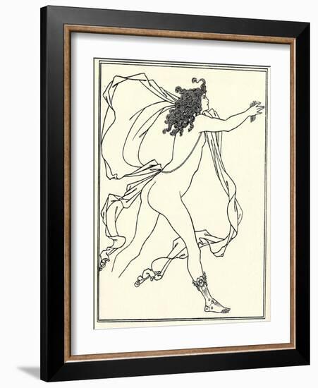 Apollo Pursuing Daphne, 1896-Aubrey Beardsley-Framed Giclee Print