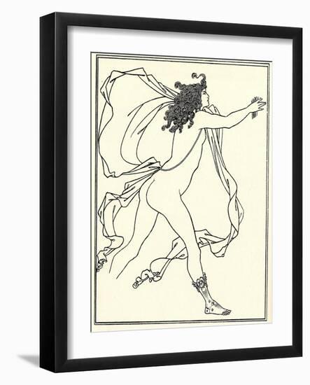 Apollo Pursuing Daphne, 1896-Aubrey Beardsley-Framed Giclee Print