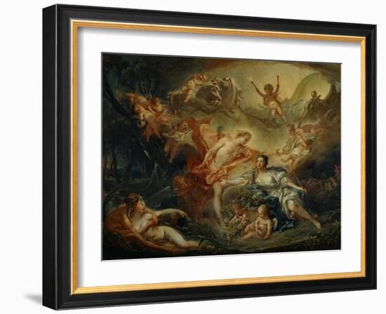 Apollo Revealing His Divinity to the Shepherdess Issa-Francois Boucher-Framed Giclee Print