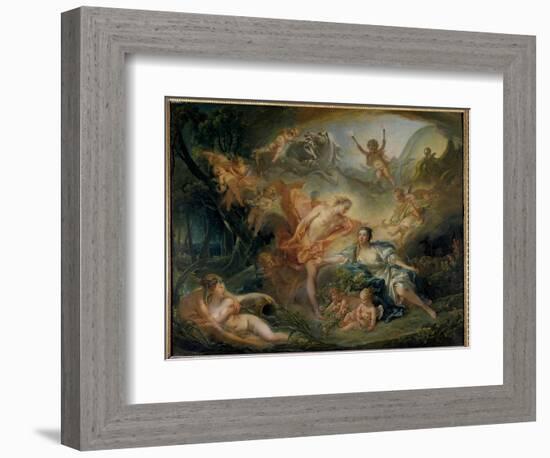 Apollo Reveling His Deity to the Shepherd Isse La Bergere Loves Philemon Who is in Reality the God-Francois Boucher-Framed Giclee Print