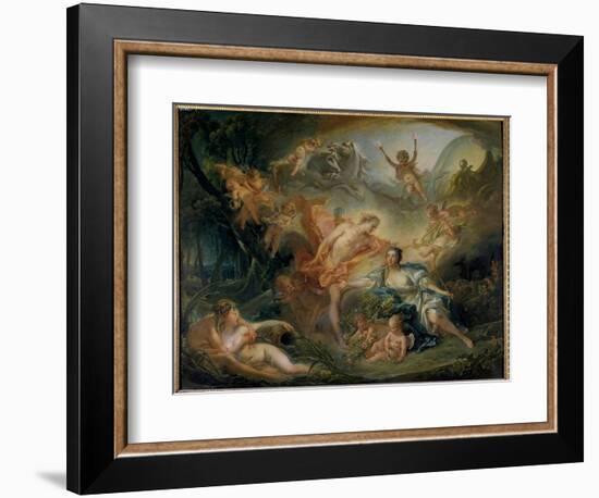 Apollo Reveling His Deity to the Shepherd Isse La Bergere Loves Philemon Who is in Reality the God-Francois Boucher-Framed Giclee Print