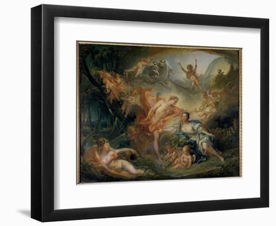 Apollo Reveling His Deity to the Shepherd Isse La Bergere Loves Philemon Who is in Reality the God-Francois Boucher-Framed Giclee Print