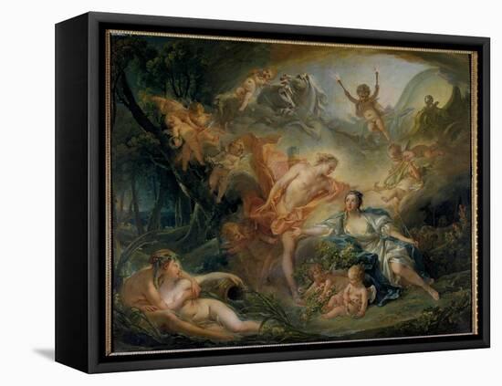 Apollo Reveling His Deity to the Shepherd Isse La Bergere Loves Philemon Who is in Reality the God-Francois Boucher-Framed Premier Image Canvas