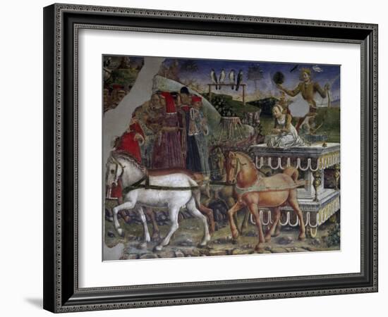 Apollo's Chariot Pulled by Horses and Driven by Aurora, Detail from Triumph of Apollo-Francesco del Cossa-Framed Giclee Print