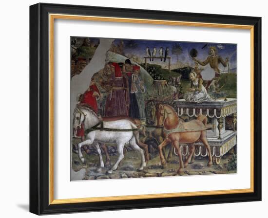 Apollo's Chariot Pulled by Horses and Driven by Aurora, Detail from Triumph of Apollo-Francesco del Cossa-Framed Giclee Print