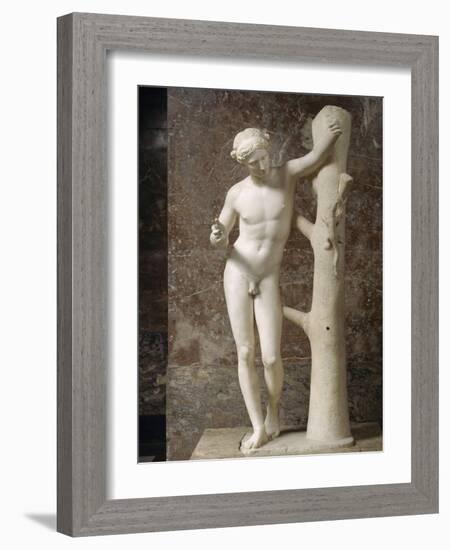 Apollo Says "Apollo Sauroctonus" (The Killer Lizard)-Praxitèle-Framed Giclee Print