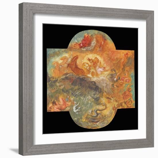 Apollo Slays Python, 1850-Eugene Delacroix-Framed Giclee Print