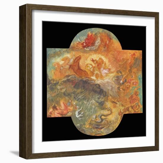 Apollo Slays Python, 1850-Eugene Delacroix-Framed Giclee Print