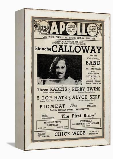 Apollo Theatre: Blanche Calloway and Band, Three Kadets, Perry Twins, 5 Top Hats and More-null-Framed Stretched Canvas