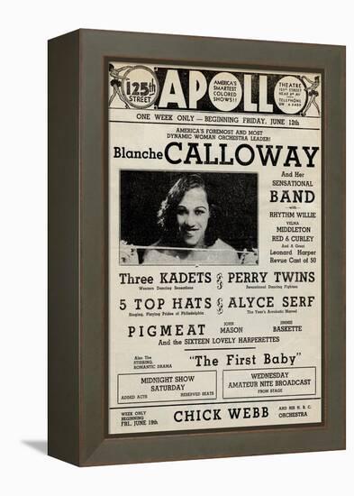 Apollo Theatre: Blanche Calloway and Band, Three Kadets, Perry Twins, 5 Top Hats and More-null-Framed Stretched Canvas