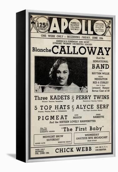 Apollo Theatre: Blanche Calloway and Band, Three Kadets, Perry Twins, 5 Top Hats and More-null-Framed Stretched Canvas