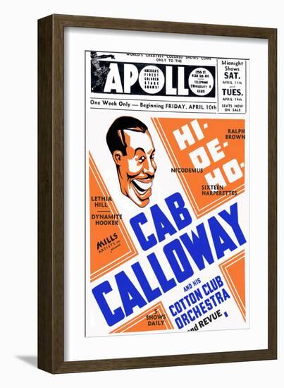 Apollo Theatre: Cab Calloway, Nicodemus, Sixteen Harperettes, Lethia Hill, and Dynamite Hooker-null-Framed Art Print