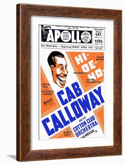 Apollo Theatre: Cab Calloway, Nicodemus, Sixteen Harperettes, Lethia Hill, and Dynamite Hooker-null-Framed Premium Giclee Print